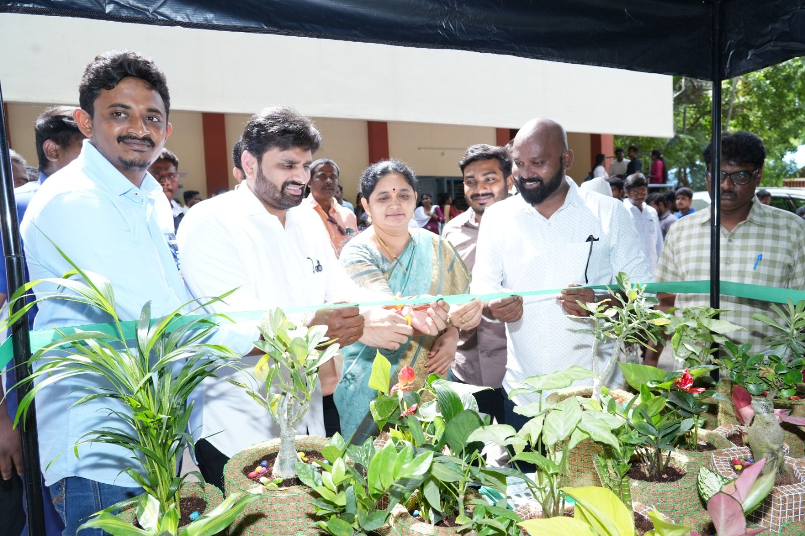 A woman participating in a Plantozone community event